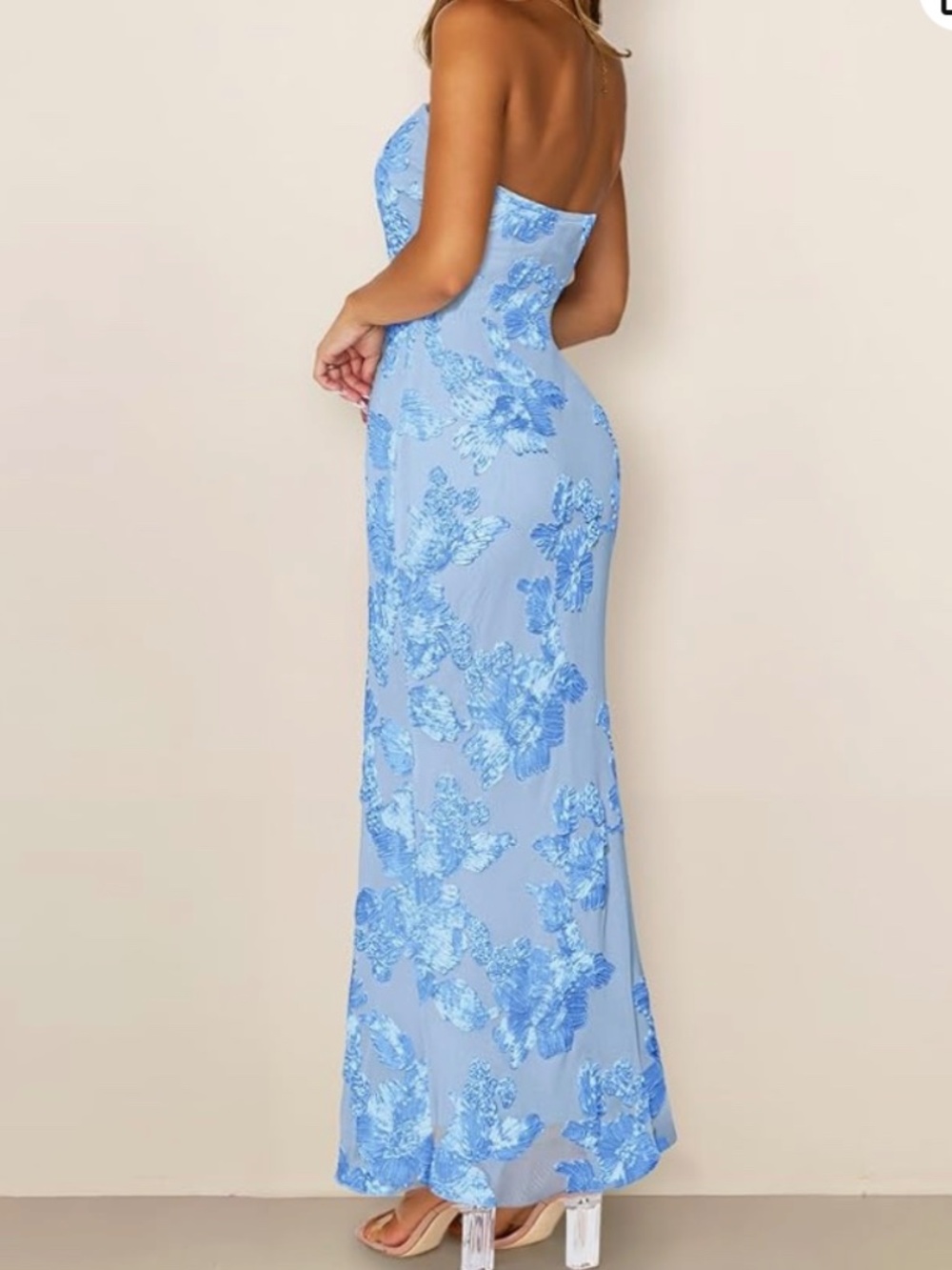 MEROKEETY Women's Summer Floral Wedding Guest Cocktail Maxi Dress